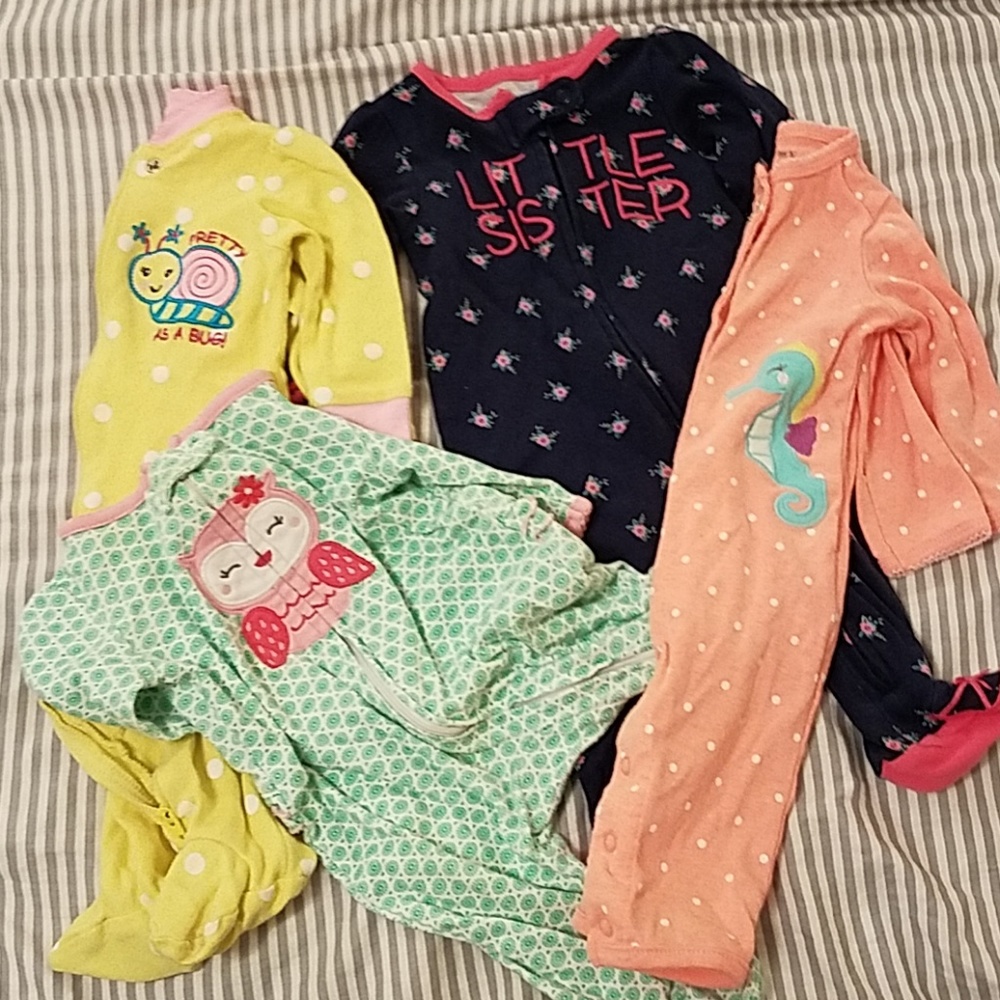 Baby Girl Pajama bundle Size 3 months